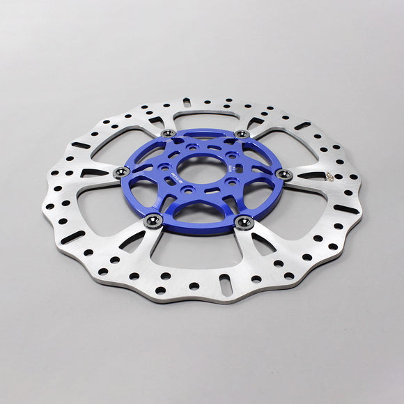 14" Blue Front Brake Rotor for Touring- 6 Spoke