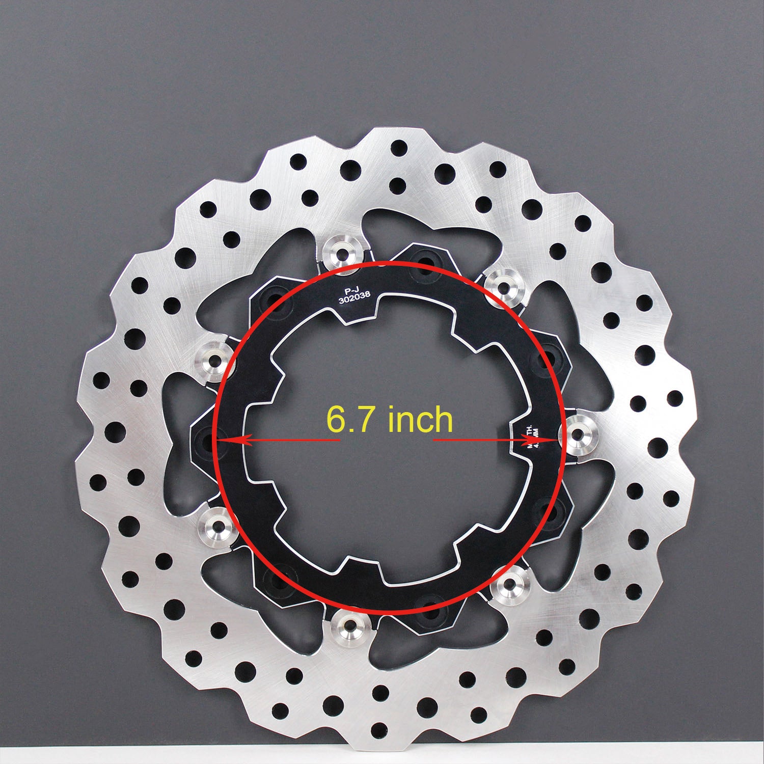 11.8" Black& Gold Front Brake Rotor for Agitator Wheel - 0