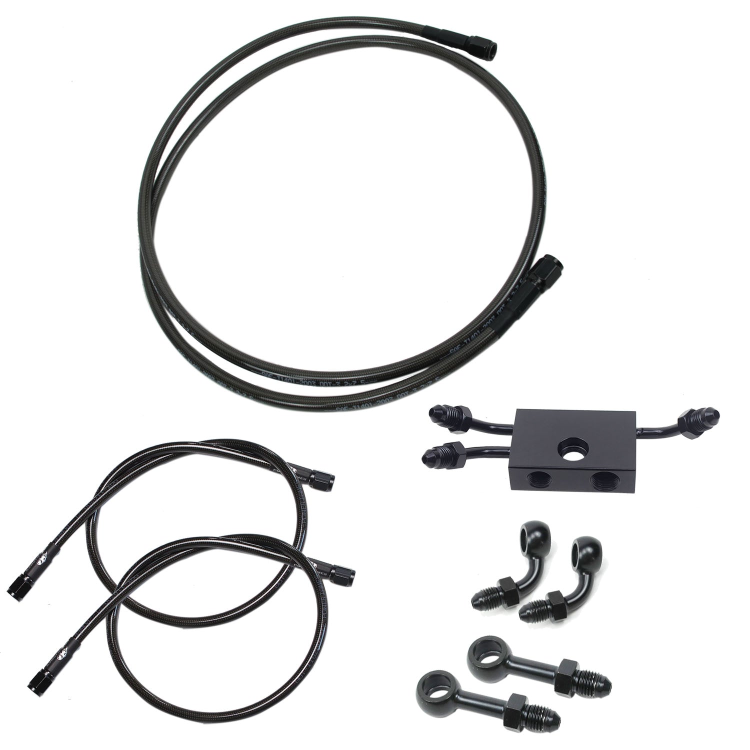 Smoky Black Brake Lines Kit for Harley Davidson 2018- later Softail with ABS