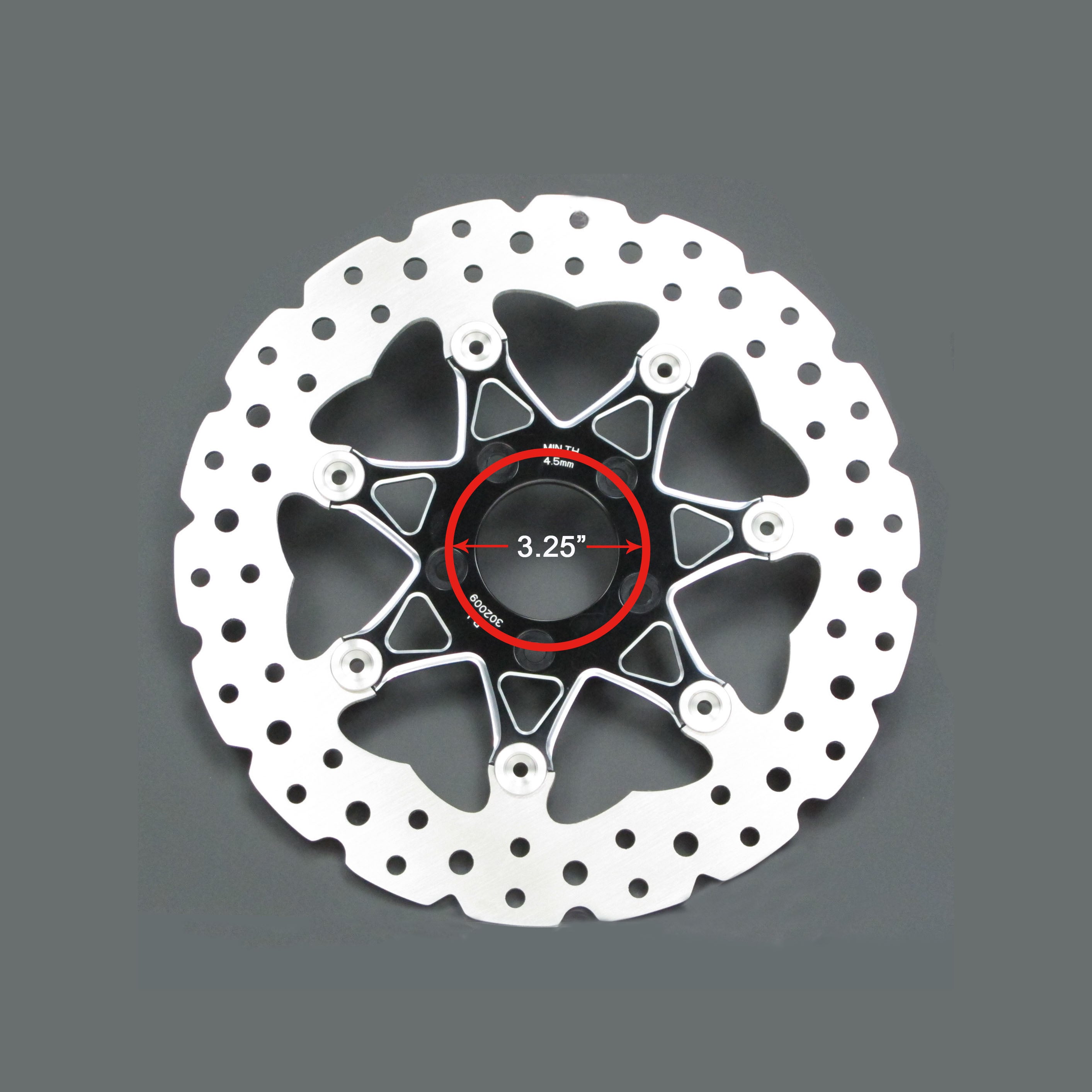 Two Pieces-Floating Brake Rotors Black Chrome For Harley Softail