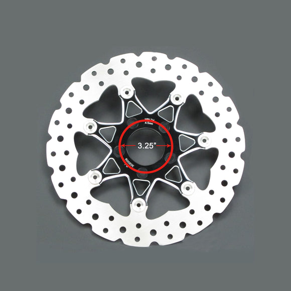 11.8" Black Front Brake Rotor- 7 Spokes
