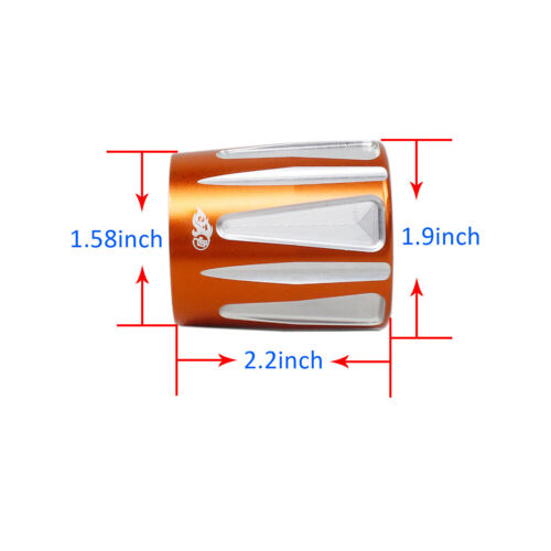 Orange Aluminum KNOB Pre-Adjuster Cover for Harley Davidson 18-Later 