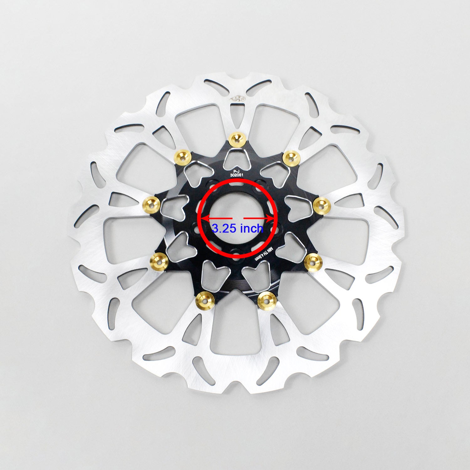 Black & Gold  14.0" Front Floating Brake Rotor