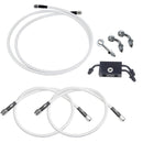 White Silver Pearl Brake Lines Kit for Harley Davidson Softail XL Models with ABS-3