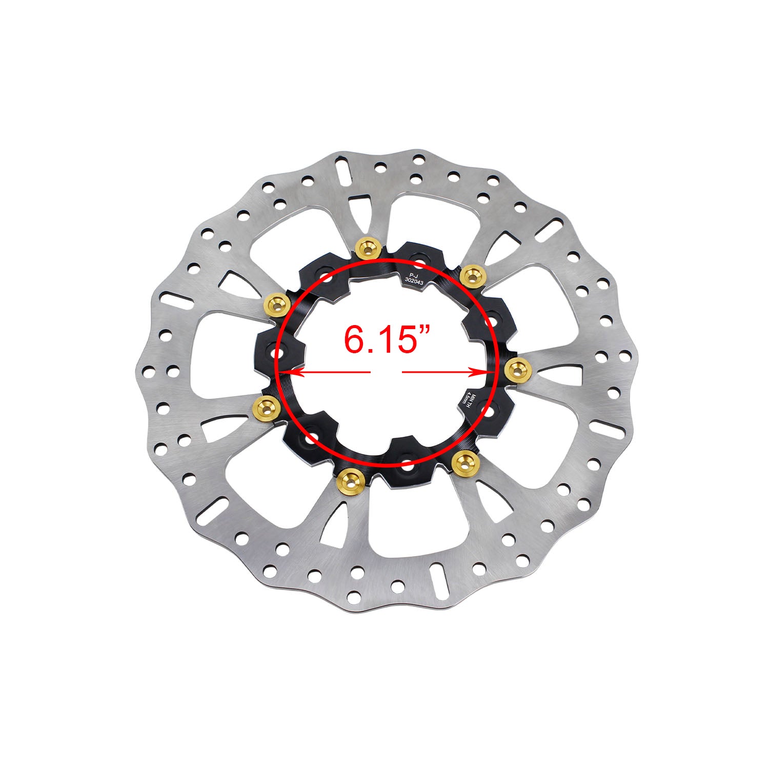 14.0" Black& Gold Brake Rotor For Slicer Wheel