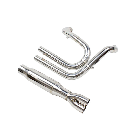 Stainless Steel 2 into 1 Exhaust Pipe for 06-2017 Dyna