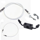 Silver Pearl Brake Lines Kit for Harley Davidson 12-17 Dyna Models with ABS-3