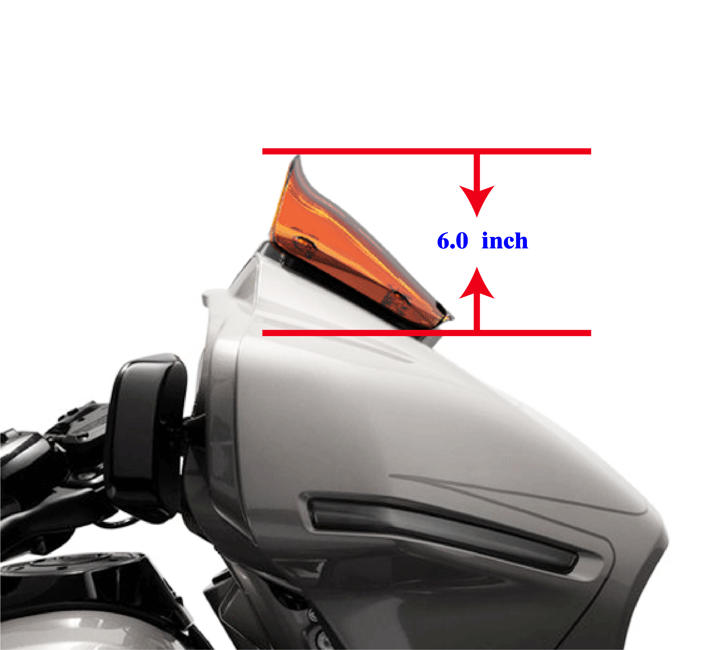 Orange Windshield for 121 Street Glide