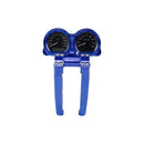 Blue 10.0" Pullback Risers Kit with Gauge Housing for Harley15-23 Road Glide-1