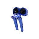 Blue 10.0" Pullback Risers Kit with Gauge Housing for Harley15-23 Road Glide-2