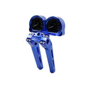 Blue 10.0" Pullback Risers Kit with Gauge Housing for Harley15-23 Road Glide-3