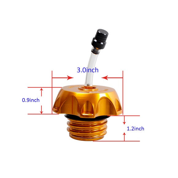 Motorcycle Yellow Fuel Gas Tank Cap Compatible With Harley Davidson