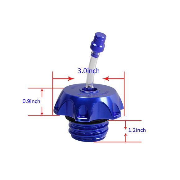 Motorcycle Blue Fuel Gas Tank Cap Compatible With Harley Davidson