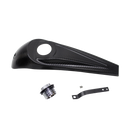 100% Carbon Fiber Gas Tank Panel Cover with Chrome Cap for Harley Davdison Dash Fuel Tank Console-1