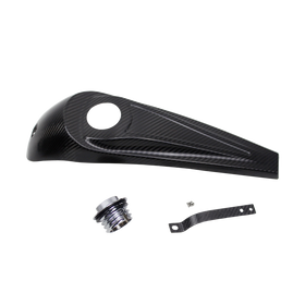 100% Carbon Fiber Gas Tank Panel Cover with Chrome Cap for Harley Davdison Dash Fuel Tank Console