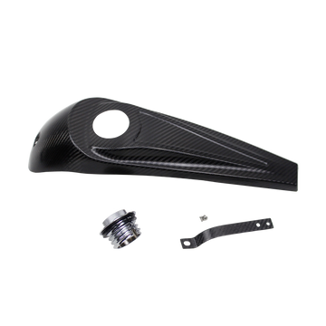 100% Carbon Fiber Gas Tank Panel Cover with Chrome Cap for Harley Davdison Dash Fuel Tank Console
