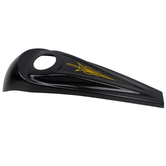 Carbon Fiber Dash Panel Console with Yellow Totem For Harley Touring