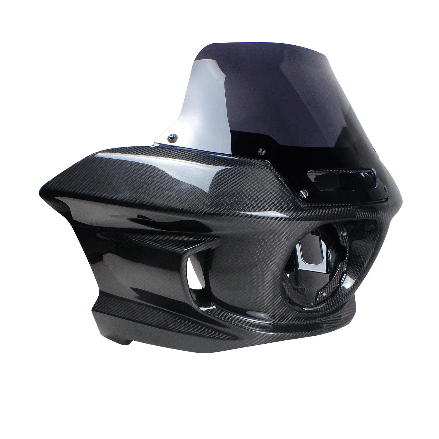 Black Carbon Fiber Outer Faring Fits 06-17 Dyna