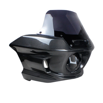 Black Carbon Fiber Outer Faring Fits 06-17 Dyna