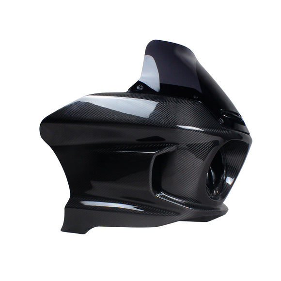 Black Carbon Fiber Outer Faring Fits 06-17 Dyna