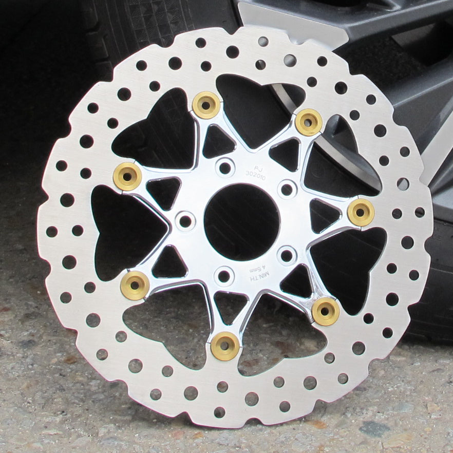 11.5" CHROME FRONT BRAKE ROTOR- 7 SPOKE