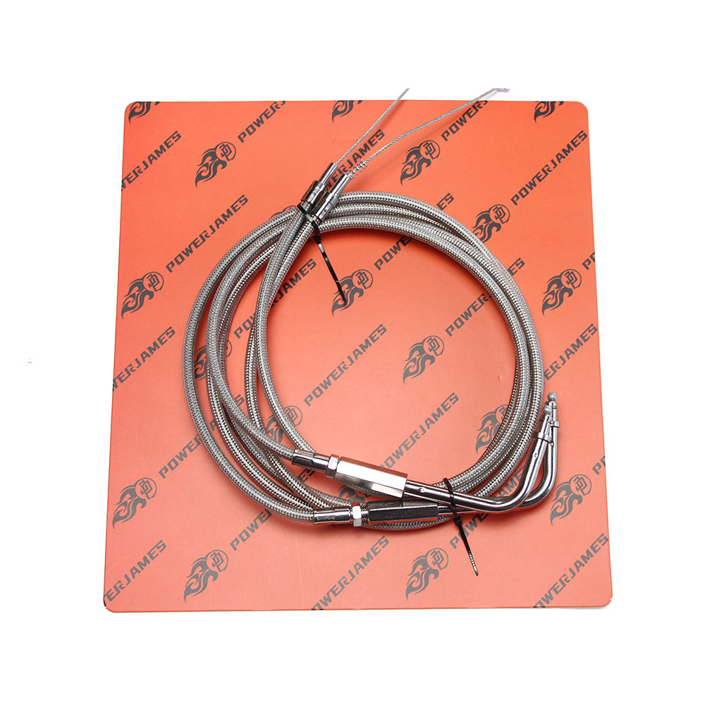 Chrome Idle and Throttle Cable-1.3m