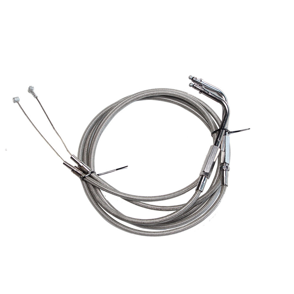 Chrome Idle and Throttle Cable-1.3m