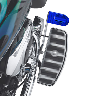 Blue Large Brake Footpeg for FL Softail & Touring - 0