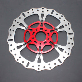 14" Red Front Brake Rotor for Touring- 6 Spoke
