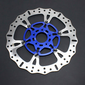 14" Blue Front Brake Rotor for Touring- 6 Spoke