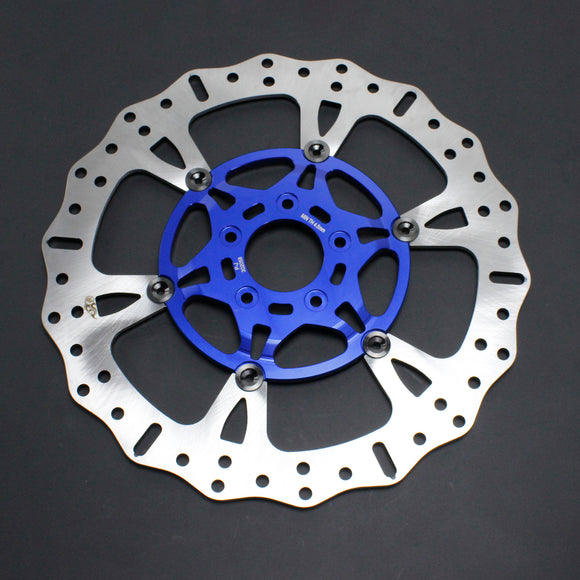 14" Blue Front Brake Rotor for Touring- 6 Spoke