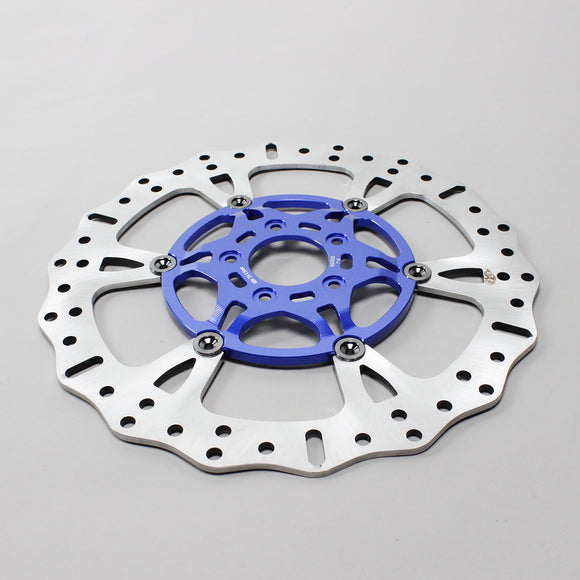 14" Blue Front Brake Rotor for Touring- 6 Spoke