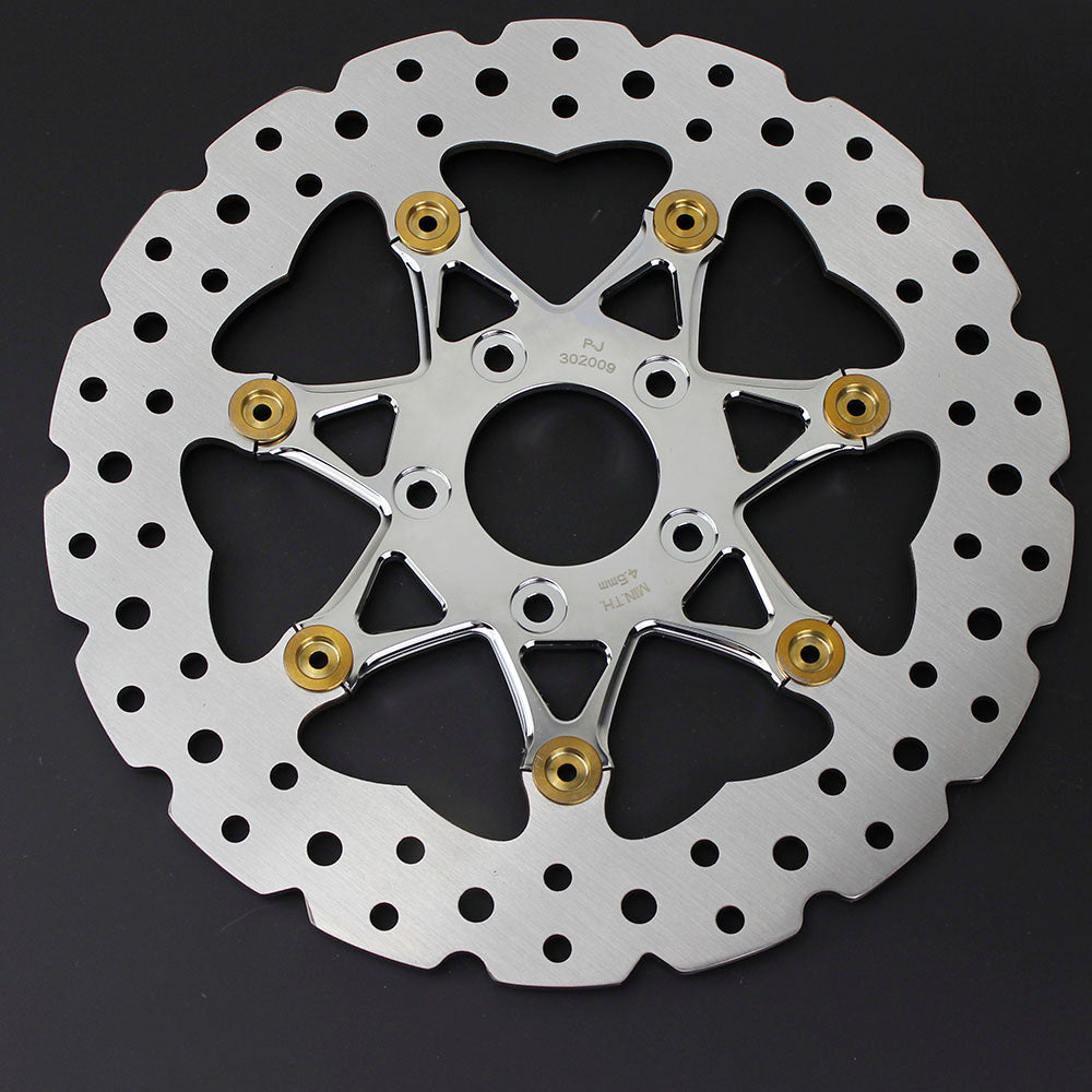 11.8"-Chrome Front Brake Rotor- 7 Spoke