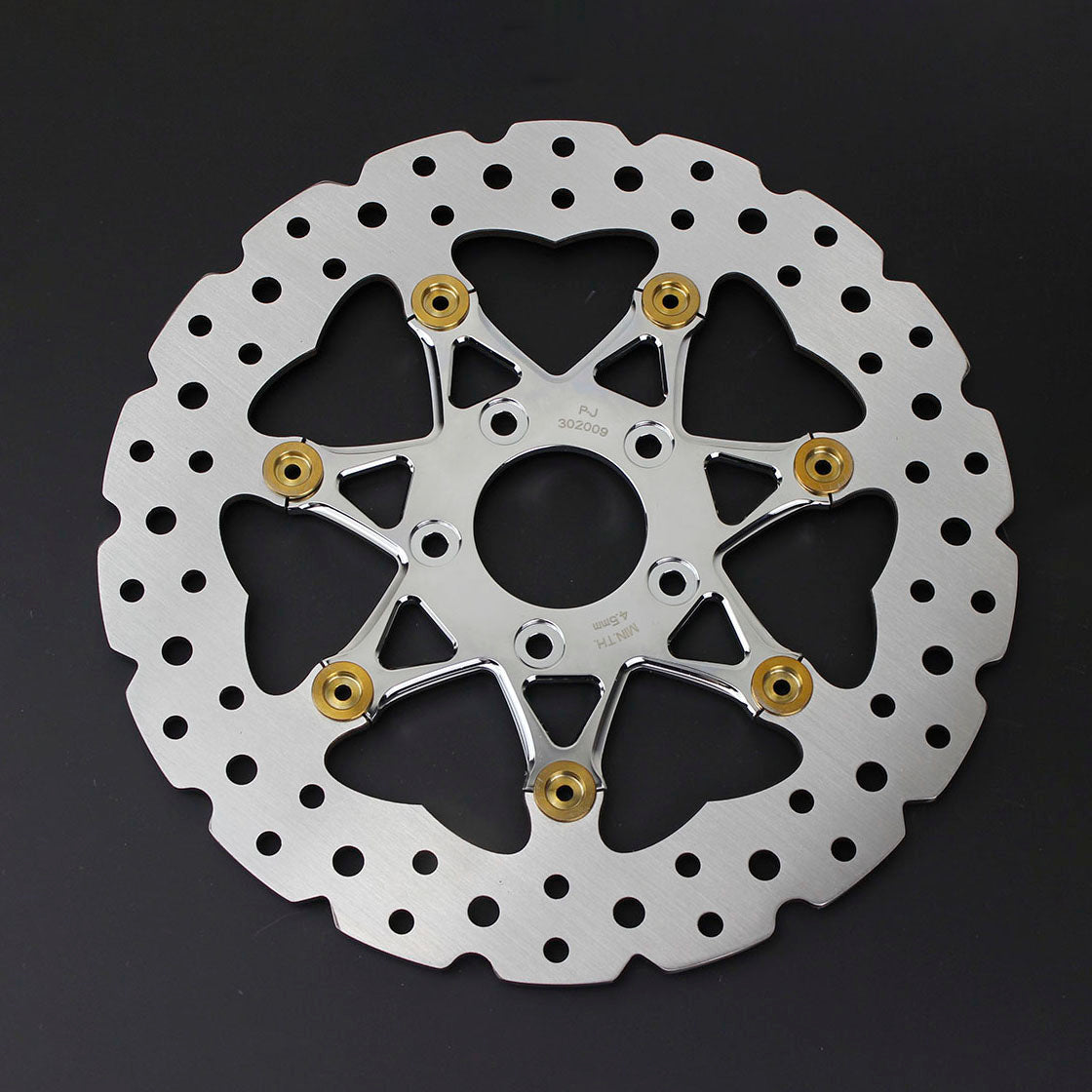 11.5" CHROME FRONT BRAKE ROTOR- 7 SPOKE