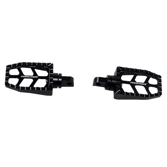 Black Passenger Footpegs for Harley Davidson 1984-2017 Dyna Softail FX Models