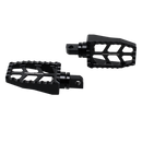 Black Passenger Footpegs for Harley Davidson 1984-2017 Dyna Softail FX Models-6