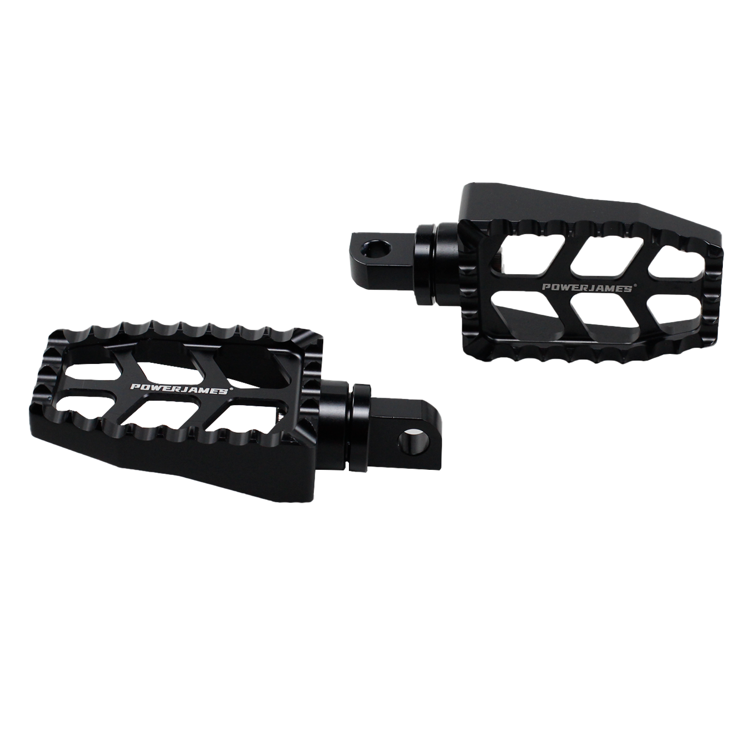 Black Passenger Footpegs for Harley Davidson 1984-2017 Dyna Softail FX Models