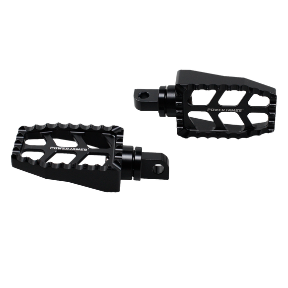 Black Passenger Footpegs for Harley Davidson 1984-2017 Dyna Softail FX Models