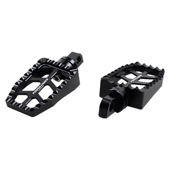 Black Passenger Footpegs for Harley Davidson 1984-2017 Dyna Softail FX Models