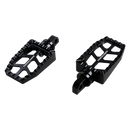 Black Passenger Footpegs for Harley Davidson 1984-2017 Dyna Softail FX Models-1