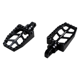 Black Passenger Footpegs for Harley Davidson 1984-2017 Dyna Softail FX Models