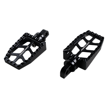 Black Passenger Footpegs for Harley Davidson 1984-2017 Dyna Softail FX Models