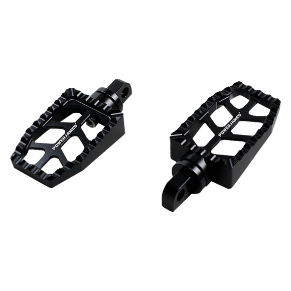 Black Passenger Footpegs for Harley Davidson 1984-2017 Dyna Softail FX Models