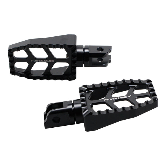 Black Passenger Footpegs for Harley Davidson 2018-2023 Softail FX Models