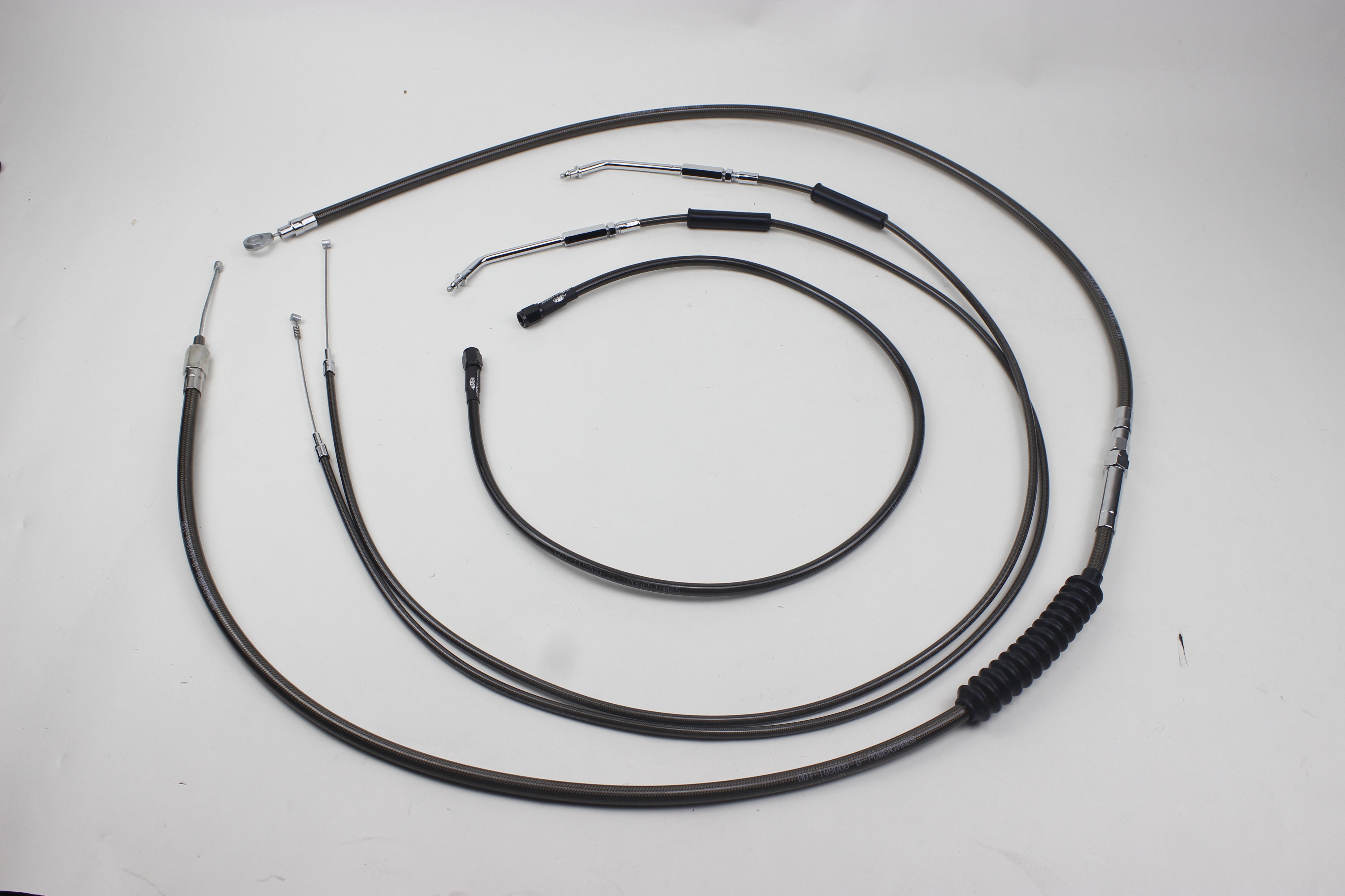 White Silver  18-up Softail 12 mm Upper Brake Line-100cm