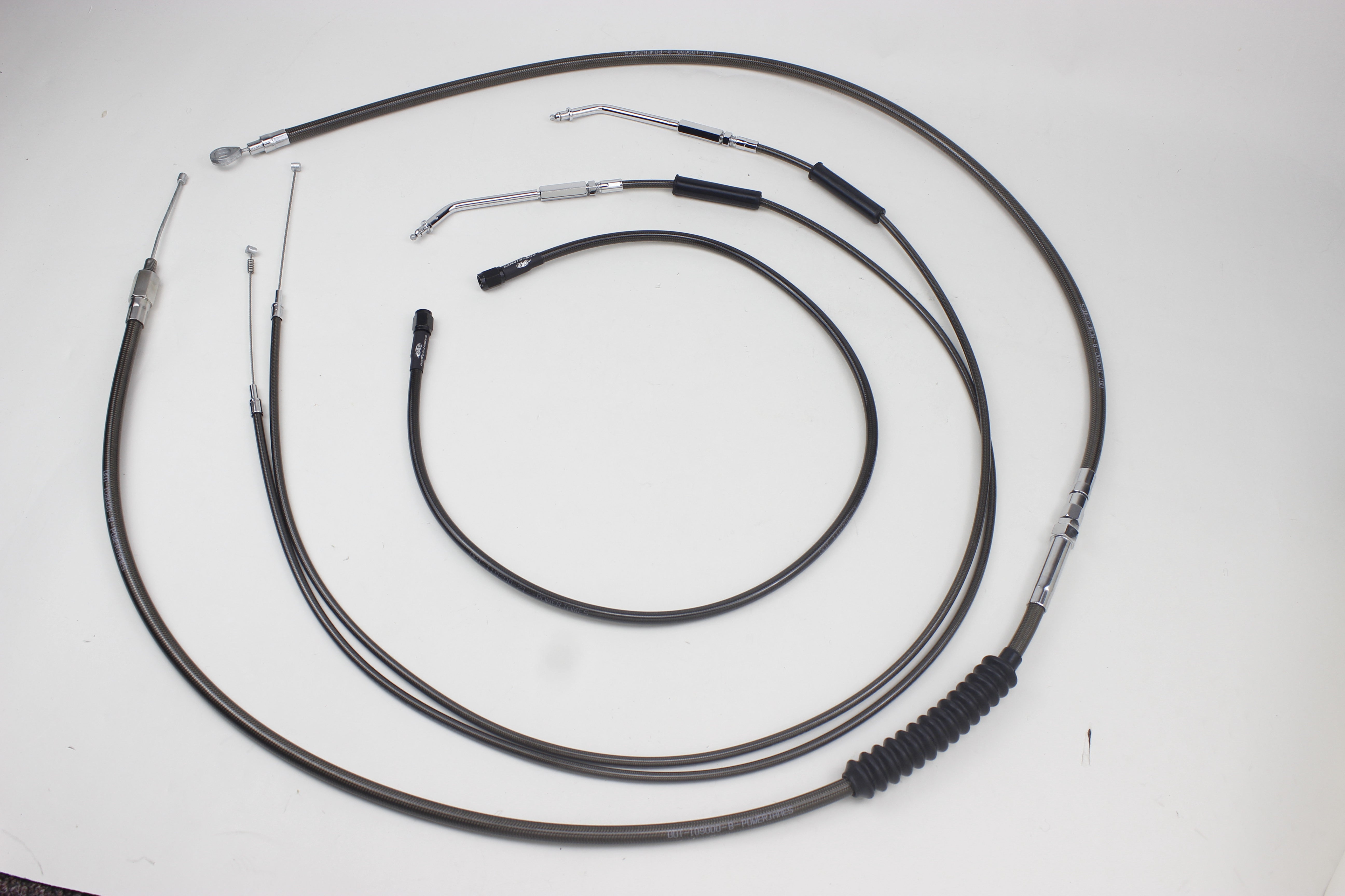 White Silver  18-up Softail 12 mm Upper Brake Line-85cm