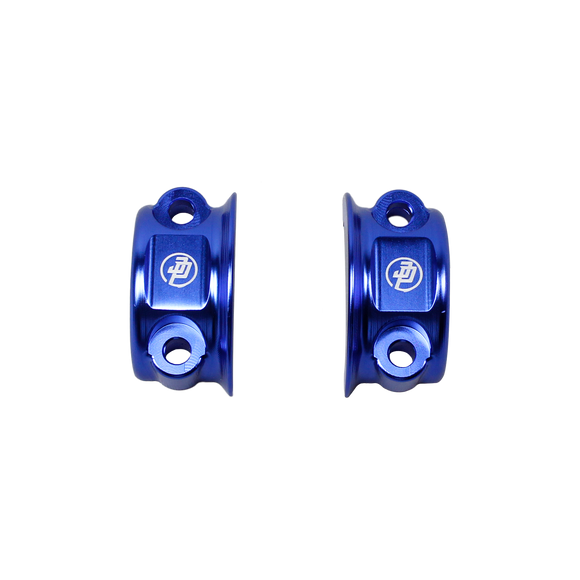 Blue Left& Right Handlebar Clamp Lever Bracket for Harley Davidson 08-23 Touring