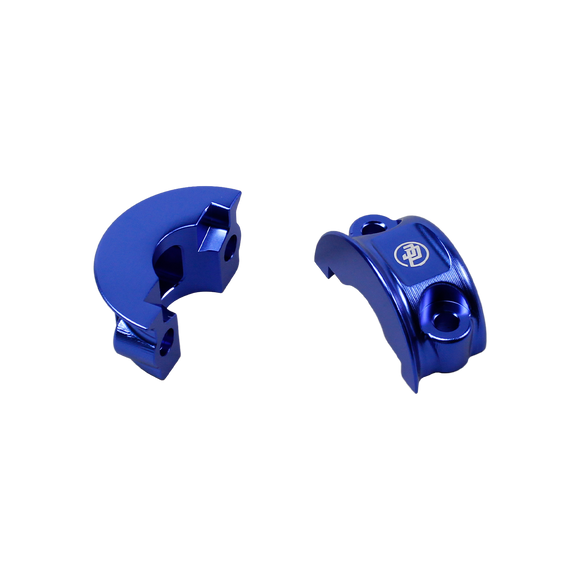 Blue Left& Right Handlebar Clamp Lever Bracket for Harley Davidson 08-23 Touring