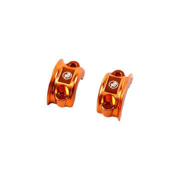 Orange Left& Right Handlebar Clamp Lever Bracket for Harley Davidson 08-23 Touring