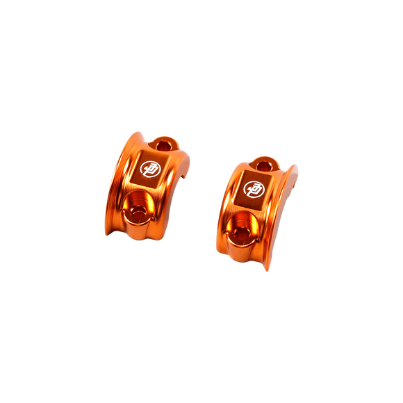 Orange Left& Right Handlebar Clamp Lever Bracket for Harley Davidson 08-23 Touring
